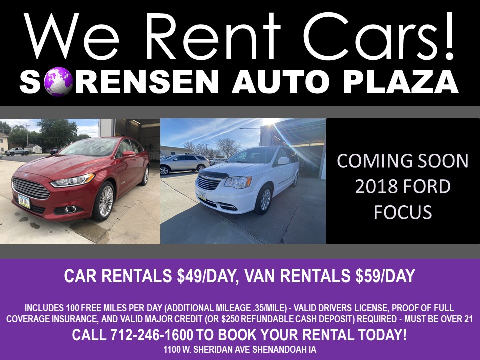 We rent cars!