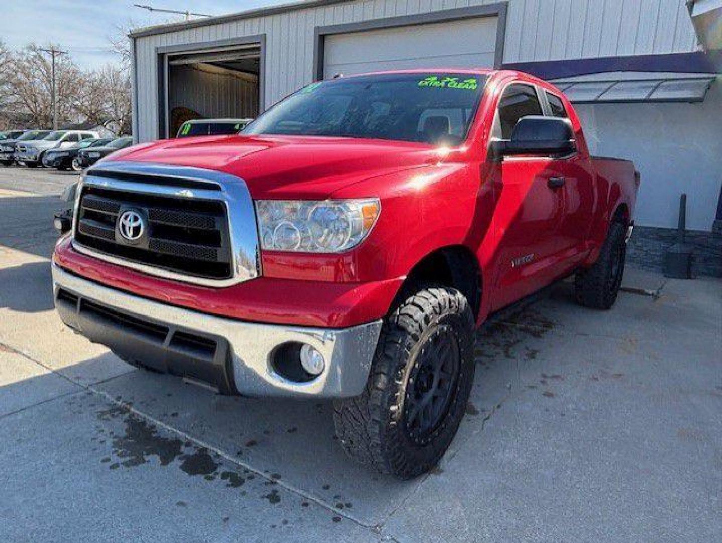 2012 RED TOYOTA TUNDRA DOUBLE CAB SR5 (5TFUM5F14CX) with an 4.6L engine, Automatic transmission, located at 1100 W. Sheridan Ave., Shenandoah, 51601, (712) 246-1600, 40.765678, -95.388817 - Photo#0