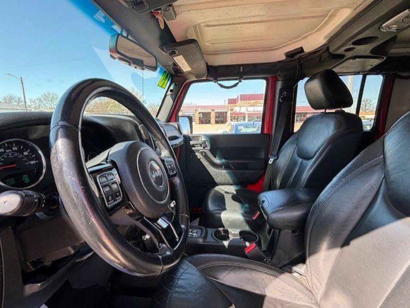 2015 RED JEEP WRANGLER UNLIMI SAHARA (1C4BJWEG2FL) with an 3.6L engine, Automatic transmission, located at 1100 W. Sheridan Ave., Shenandoah, 51601, (712) 246-1600, 40.765678, -95.388817 - Photo#3