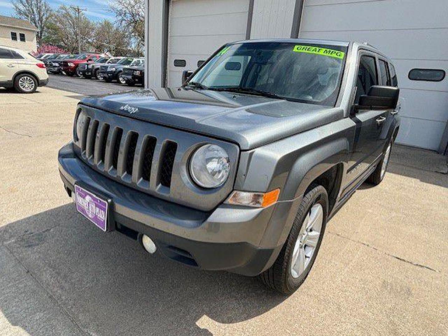 2014 GRAY JEEP PATRIOT LATITUDE (1C4NJPFA2ED) with an 2.0L engine, Continuously Variable transmission, located at 1100 W. Sheridan Ave., Shenandoah, 51601, (712) 246-1600, 40.765678, -95.388817 - Photo#0