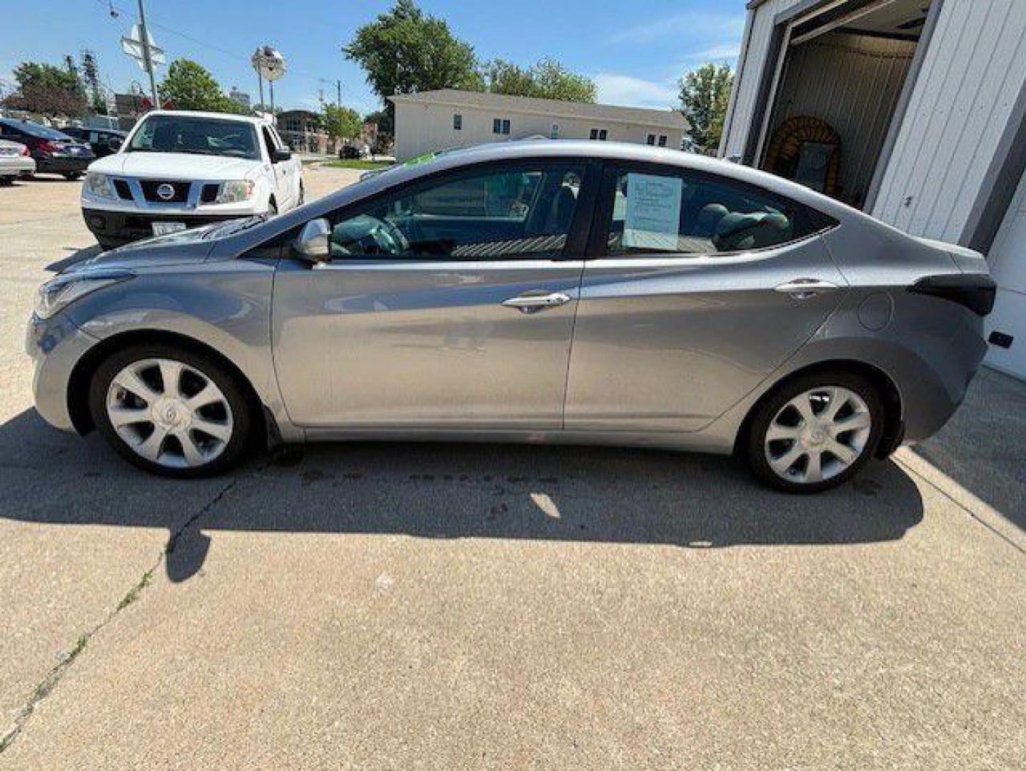 2013 GRAY HYUNDAI ELANTRA GLS (KMHDH4AE3DU) with an 1.8L engine, Automatic transmission, located at 1100 W. Sheridan Ave., Shenandoah, 51601, (712) 246-1600, 40.765678, -95.388817 - Photo#1