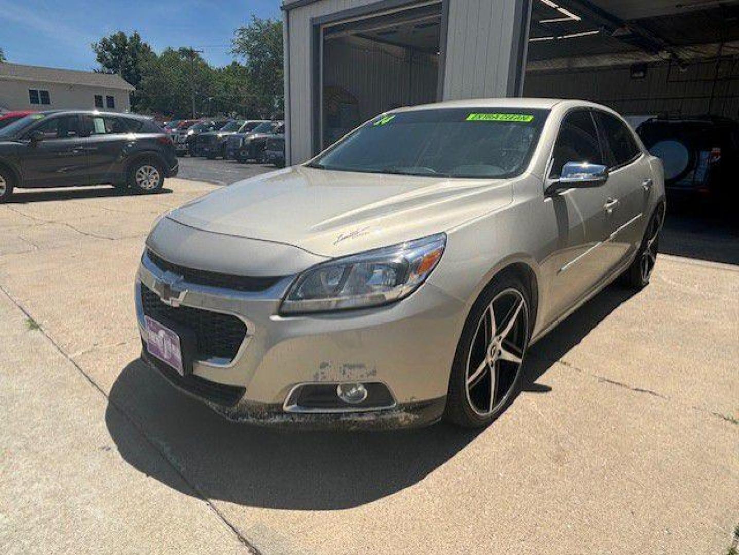 2014 GOLD CHEVROLET MALIBU LS (1G11B5SL3EF) with an 2.5L engine, Automatic transmission, located at 1100 W. Sheridan Ave., Shenandoah, 51601, (712) 246-1600, 40.765678, -95.388817 - Photo#0