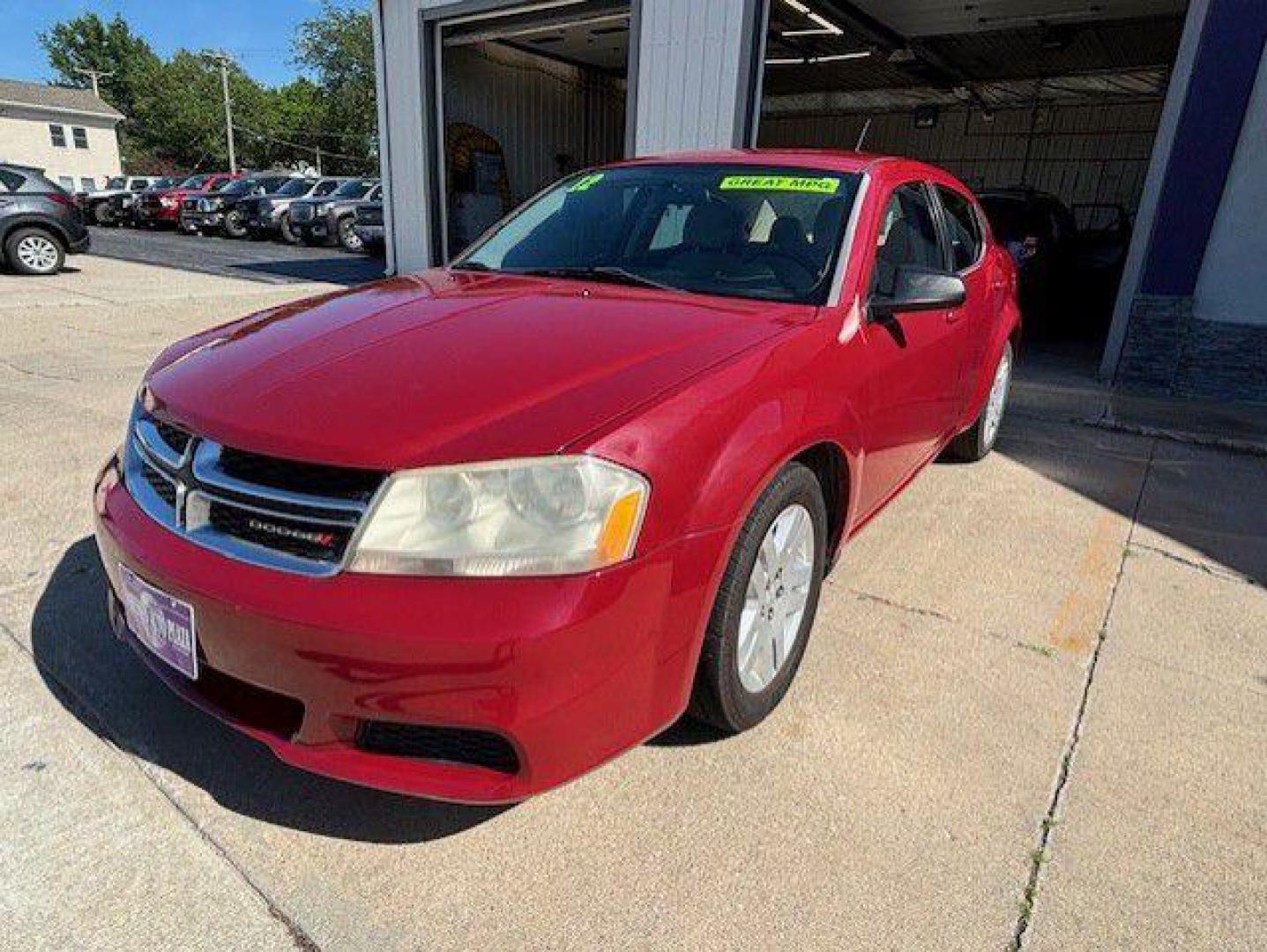 2012 RED DODGE AVENGER SE (1C3CDZABXCN) with an 2.4L engine, Automatic transmission, located at 1100 W. Sheridan Ave., Shenandoah, 51601, (712) 246-1600, 40.765678, -95.388817 - Photo#0