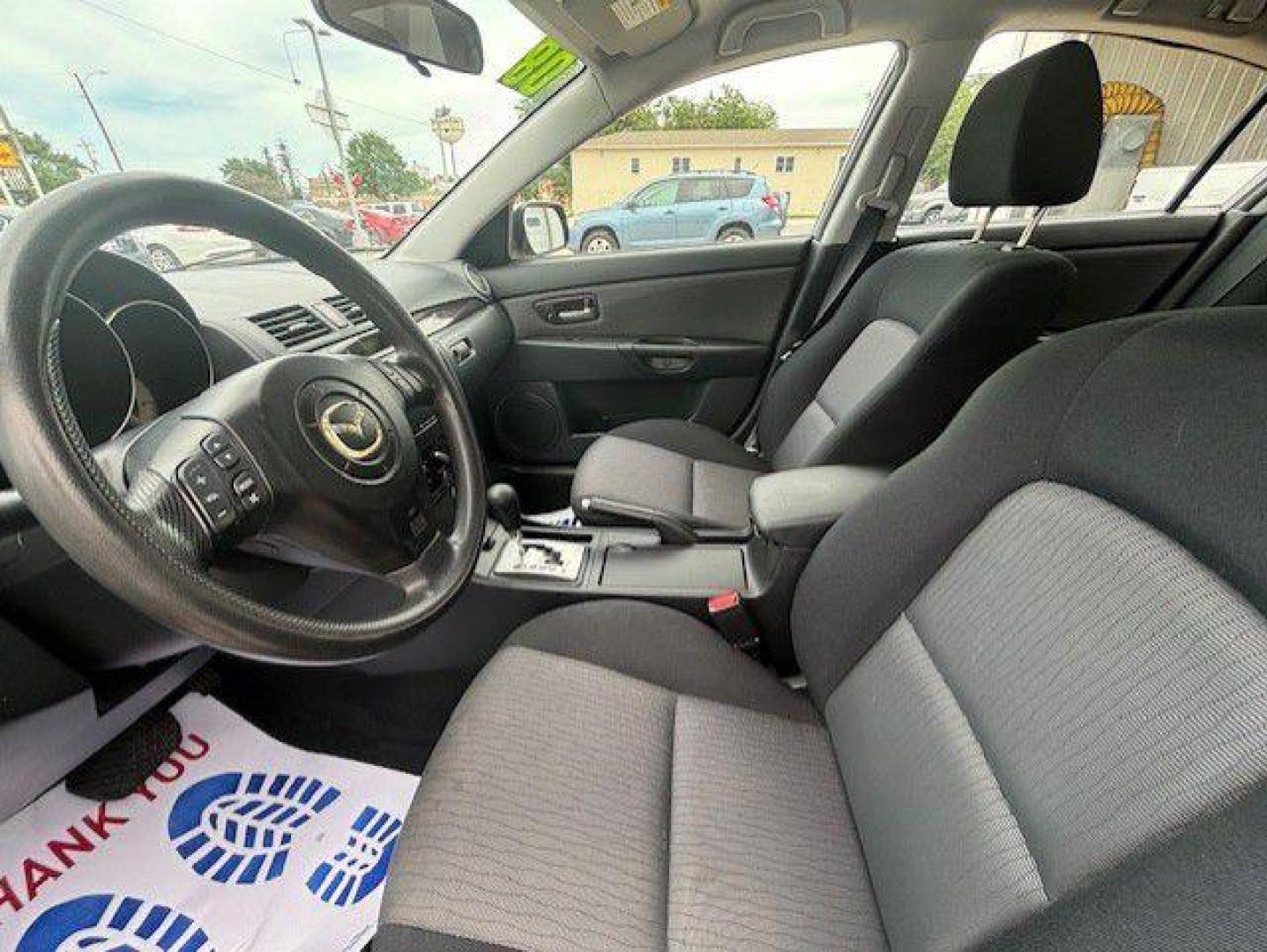 2008 GRAY MAZDA 3 I (JM1BK32F581) with an 2.0L engine, Automatic transmission, located at 1100 W. Sheridan Ave., Shenandoah, 51601, (712) 246-1600, 40.765678, -95.388817 - Photo#7