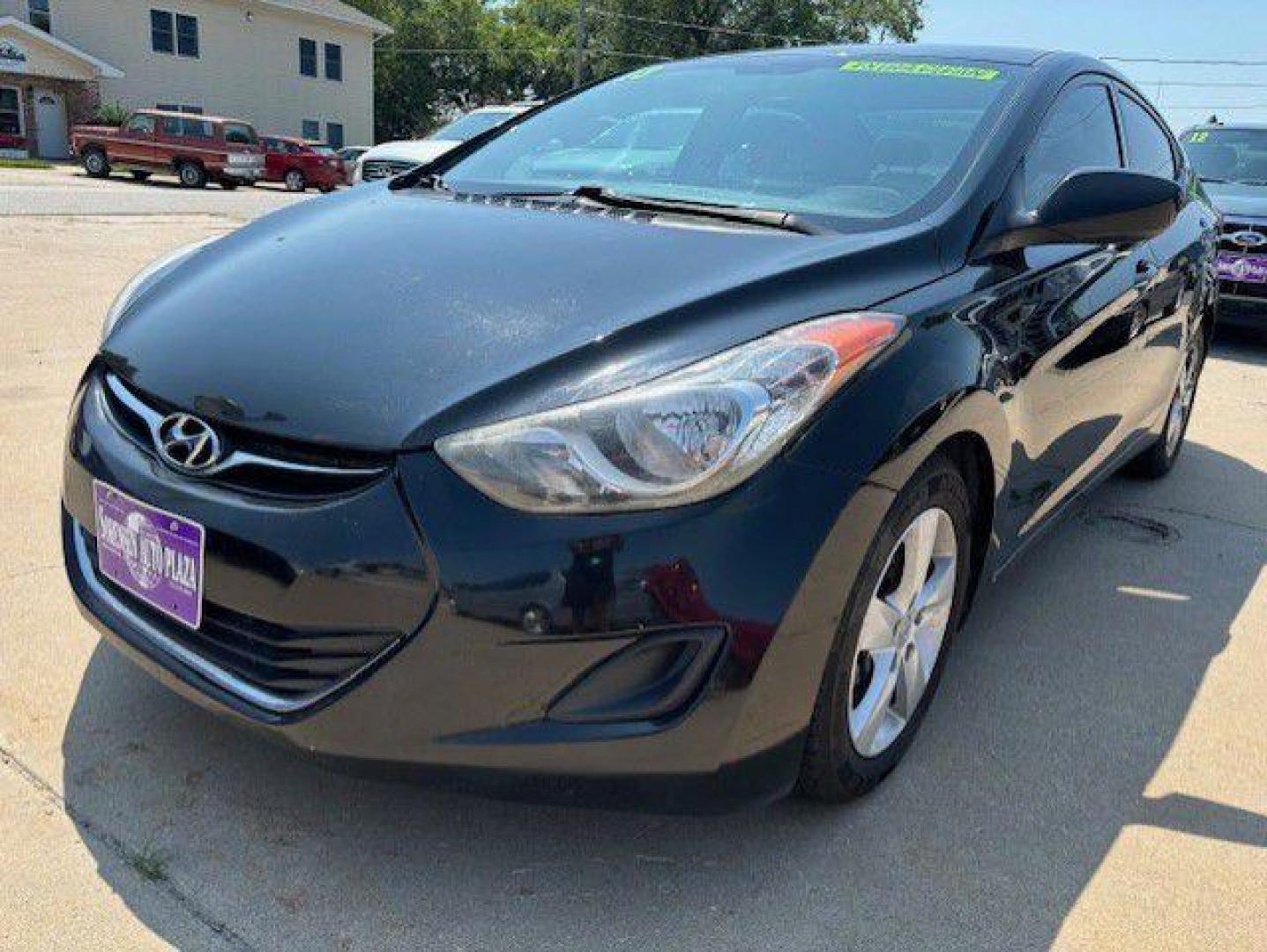 2013 BLACK HYUNDAI ELANTRA GLS (5NPDH4AEXDH) with an 1.8L engine, Automatic transmission, located at 1100 W. Sheridan Ave., Shenandoah, 51601, (712) 246-1600, 40.765678, -95.388817 - Photo#0