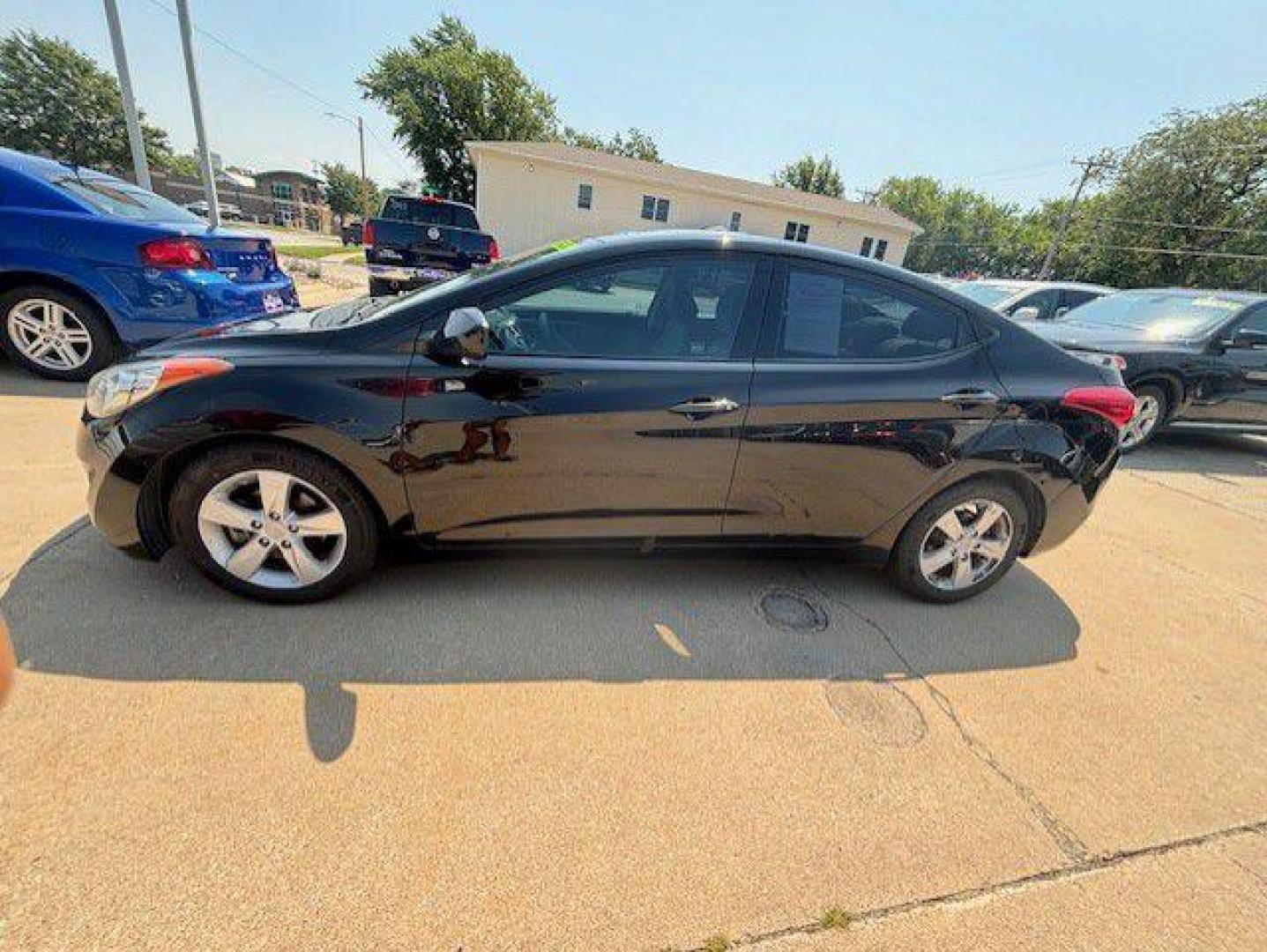 2013 BLACK HYUNDAI ELANTRA GLS (5NPDH4AEXDH) with an 1.8L engine, Automatic transmission, located at 1100 W. Sheridan Ave., Shenandoah, 51601, (712) 246-1600, 40.765678, -95.388817 - Photo#1