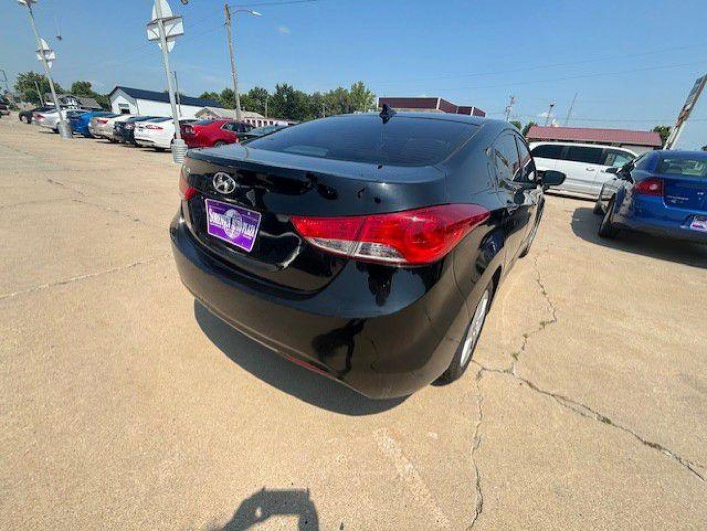 2013 BLACK HYUNDAI ELANTRA GLS (5NPDH4AEXDH) with an 1.8L engine, Automatic transmission, located at 1100 W. Sheridan Ave., Shenandoah, 51601, (712) 246-1600, 40.765678, -95.388817 - Photo#3