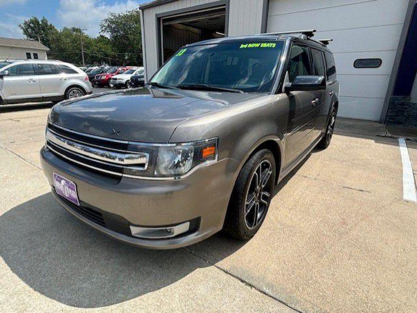 2013 GRAY FORD FLEX SEL (2FMGK5C89DB) with an 3.5L engine, Automatic transmission, located at 1100 W. Sheridan Ave., Shenandoah, 51601, (712) 246-1600, 40.765678, -95.388817 - Photo#0