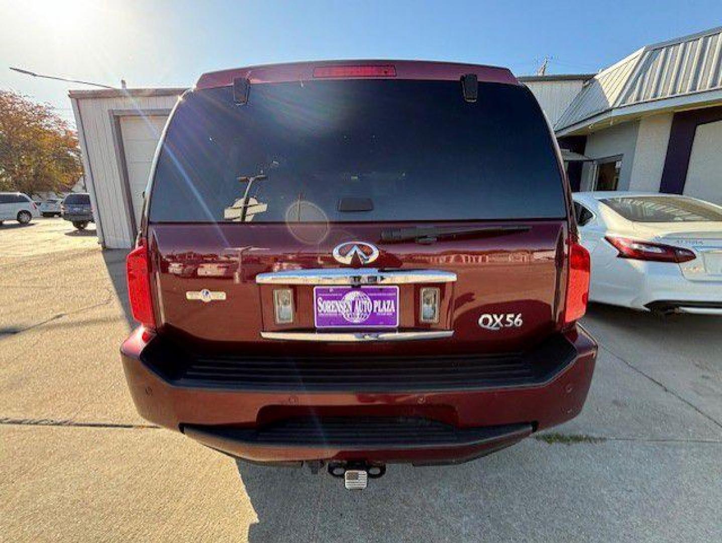 2010 RED INFINITI QX56 (5N3ZA0NC9AN) with an 5.6L engine, Automatic transmission, located at 1100 W. Sheridan Ave., Shenandoah, 51601, (712) 246-1600, 40.765678, -95.388817 - Photo#6