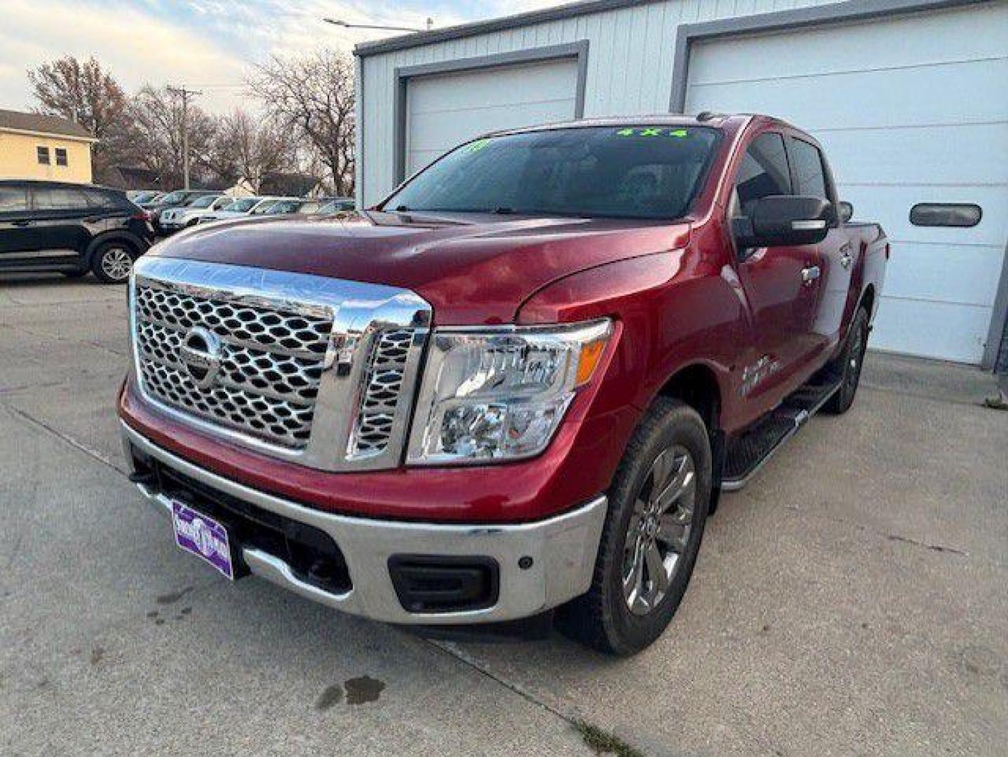 2019 RED NISSAN TITAN SV (1N6AA1E59KN) with an 5.6L engine, Automatic transmission, located at 1100 W. Sheridan Ave., Shenandoah, 51601, (712) 246-1600, 40.765678, -95.388817 - Photo#0