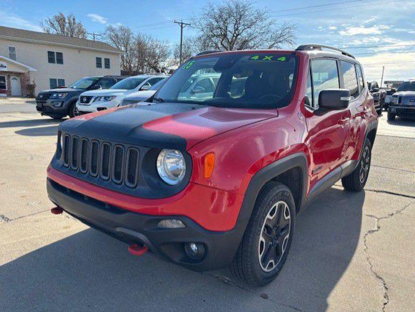 2015 RED JEEP RENEGADE TRAILHAWK (ZACCJBCTXFP) with an 2.4L engine, Automatic transmission, located at 1100 W. Sheridan Ave., Shenandoah, 51601, (712) 246-1600, 40.765678, -95.388817 - Photo#0