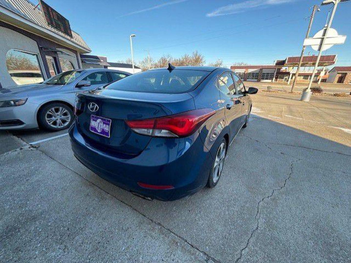 2014 BLUE HYUNDAI ELANTRA SE (KMHDH4AH7EU) with an 2.0L engine, Automatic transmission, located at 1100 W. Sheridan Ave., Shenandoah, 51601, (712) 246-1600, 40.765678, -95.388817 - Photo#6