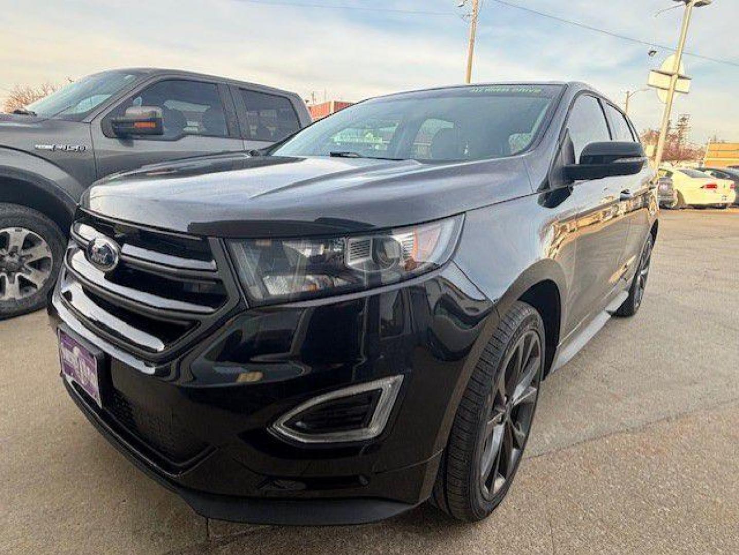 2015 BLACK FORD EDGE SPORT (2FMTK4AP5FB) with an 2.7L engine, Automatic transmission, located at 1100 W. Sheridan Ave., Shenandoah, 51601, (712) 246-1600, 40.765678, -95.388817 - Photo#0