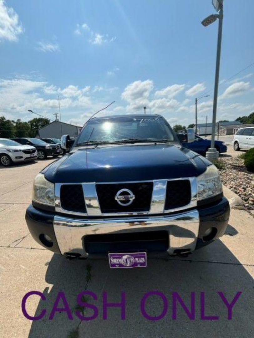 2007 BLUE NISSAN TITAN XE (1N6BA07B27N) with an 5.6L engine, Automatic transmission, located at 1100 W. Sheridan Ave., Shenandoah, 51601, (712) 246-1600, 40.765678, -95.388817 - Photo#0