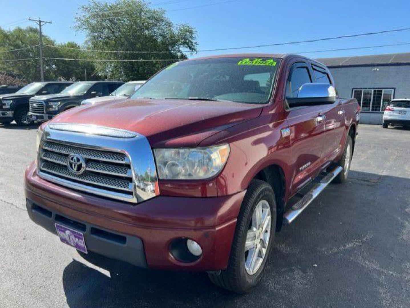 2007 MAROON TOYOTA TUNDRA CREWMAX LIMITED (5TBDV58137S) with an 5.7L engine, Automatic transmission, located at 1100 W. Sheridan Ave., Shenandoah, 51601, (712) 246-1600, 40.765678, -95.388817 - Photo#0