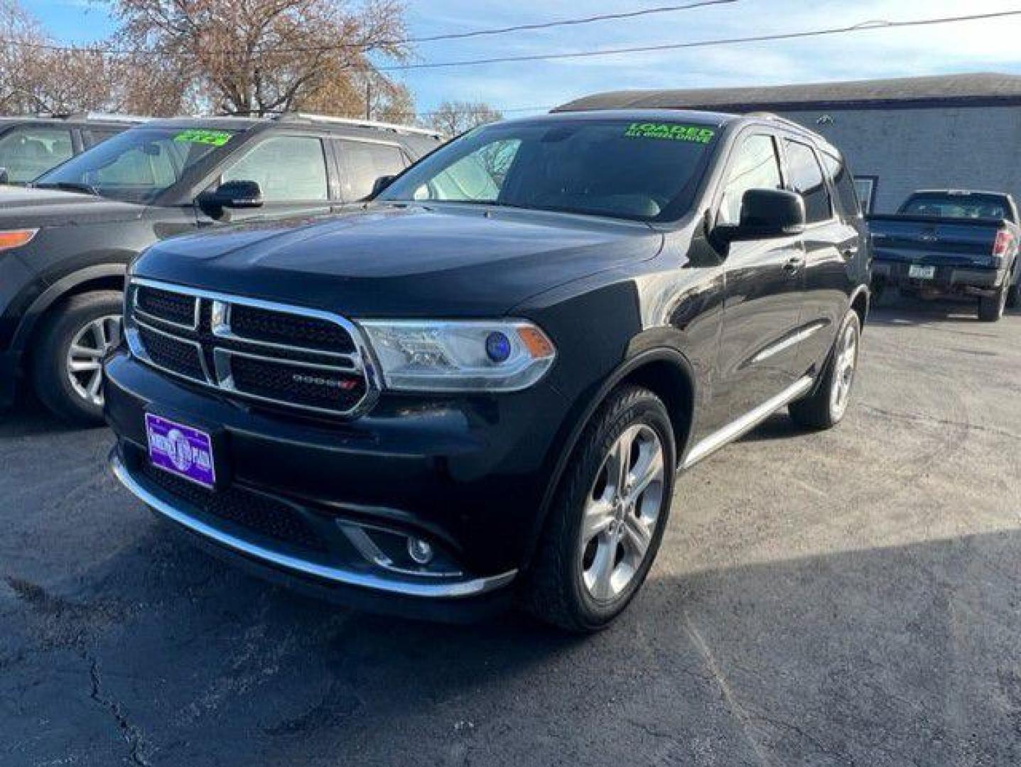 2014 BLACK DODGE DURANGO LIMITED (1C4SDJDT3EC) with an 5.7L engine, Automatic transmission, located at 1100 W. Sheridan Ave., Shenandoah, 51601, (712) 246-1600, 40.765678, -95.388817 - Photo#0